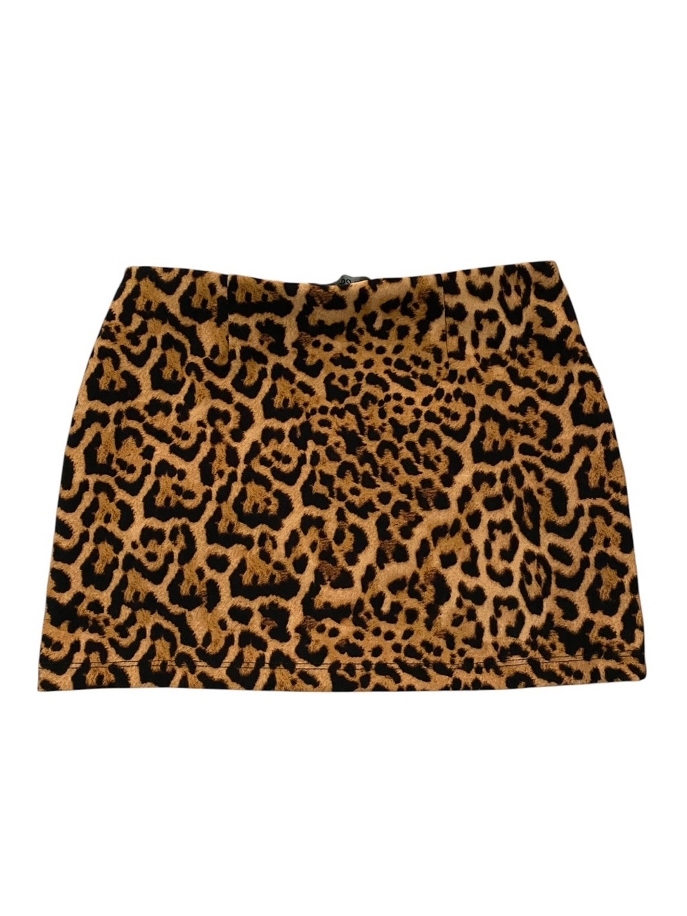 Leopard Print Micro Mini Skirt S Low Rise Animal Print Y2K Rocker Indie Sleaze - Picture 5 of 9